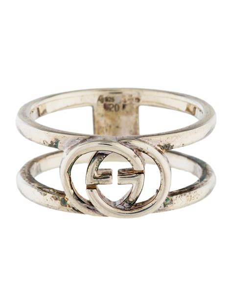 gucci wide ring with interlocking g